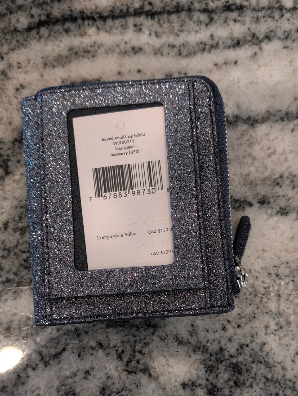 kate spade Navy Glitter Tote Bag w/Matching Glitter Wallet - Picture 11 of 11